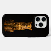 Zwart 4 Luxe iPhone 15 Pro Mate Strakke Cheetah Case-Mate iPhone Case (Achterkant (horizontaal))