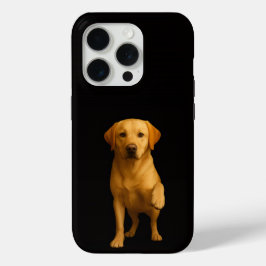 Zwart 4 Luxe iPhone 15 Pro Mate, Tendre Labrador Case