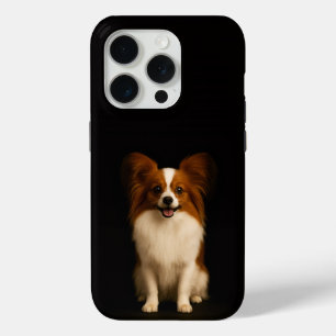 Zwart 4 Luxe iPhone 15 Pro Mate Verfijnd Papillon Case