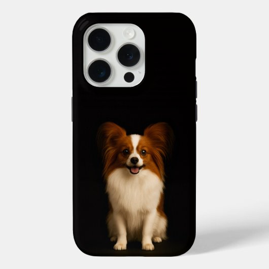 Zwart 4 Luxe iPhone 15 Pro Mate Verfijnd Papillon Case-Mate iPhone Case (Achterkant)