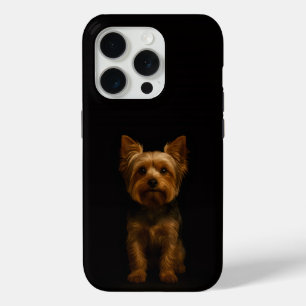 Zwart 4 Luxe iPhone 15 Pro Mate Yorkshire Terrier Case
