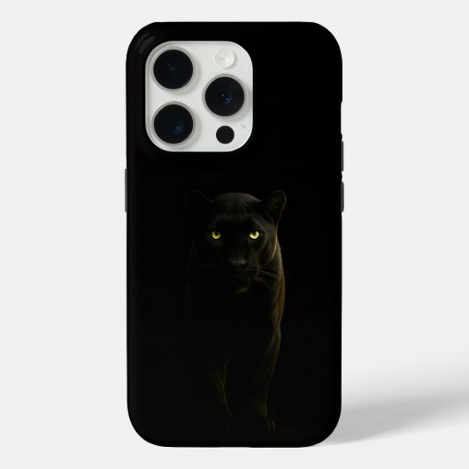 Zwart 4 Luxe iPhone 15 Pro Mate Zwarte Panter Case-Mate iPhone Case (Achterkant)