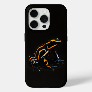 Zwart 4 Luxe iPhone 15 Pro Mate, Zwarte Sinaasappe Case