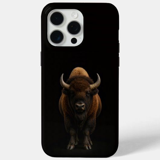 Zwart 4 Luxe iPhone 15 Pro Max, Amerikaanse Bizon Case-Mate iPhone Case (Achterkant)