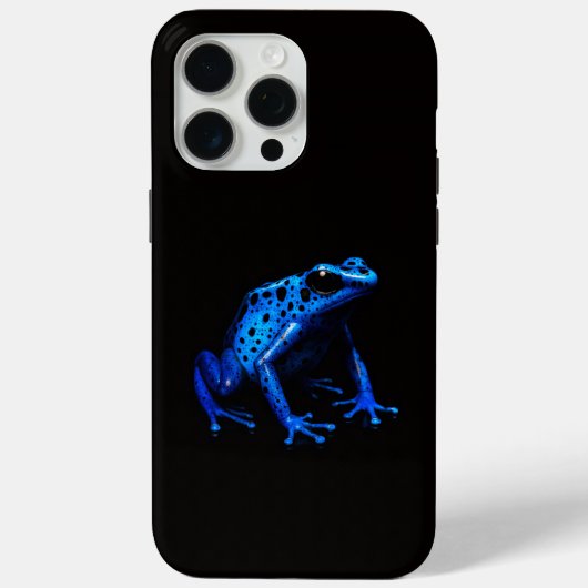 Zwart 4 Luxe iPhone 15 Pro Max, Blauwe Kikker Case-Mate iPhone Case (Achterkant)