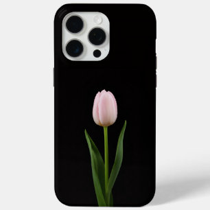 Zwart 4 Luxe iPhone 15 Pro Max, Blush Roze Tulp Max Hoesje