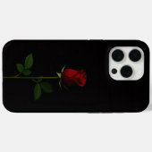 Zwart 4 Luxe iPhone 15 Pro Max, Fluwelen Rode Roos Case-Mate iPhone Case (Achterkant (horizontaal))