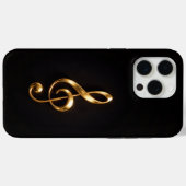 Zwart 4 Luxe iPhone 15 Pro Max, Gouden Sleutel van Case-Mate iPhone Case (Achterkant (horizontaal))