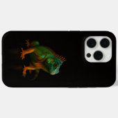 Zwart 4 Luxe iPhone 15 Pro Max, Groene Leguaan Case-Mate iPhone Case (Achterkant (horizontaal))