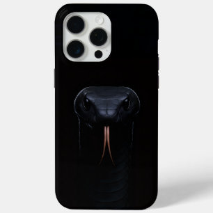 Zwart 4 Luxe iPhone 15 Pro Max Hoesje, Zwart Mamba Hoesje
