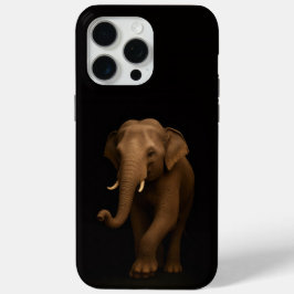 Zwart 4 Luxe iPhone 15 Pro Max, Indische Olifant Max Hoesje