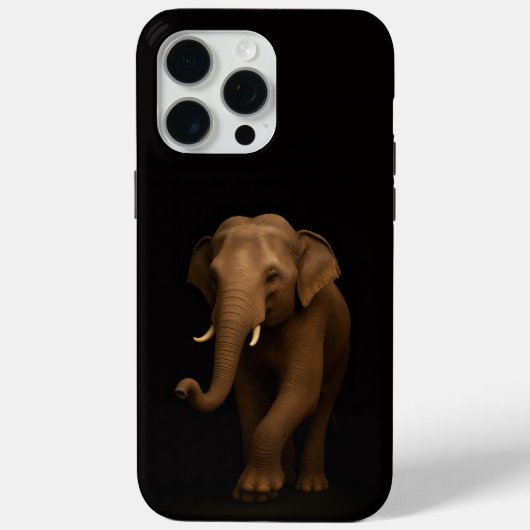 Zwart 4 Luxe iPhone 15 Pro Max, Indische Olifant Case-Mate iPhone Case (Achterkant)