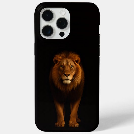 Zwart 4 Luxe iPhone 15 Pro Max, Majestueuze Leeuw Case-Mate iPhone Case (Achterkant)