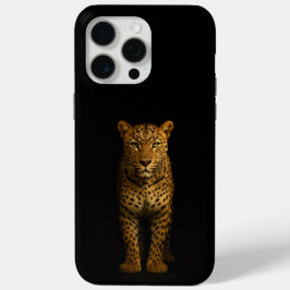 Zwart 4 Luxe iPhone 15 Pro Max, Majestueuze Luipaa Max Hoesje