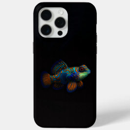 Zwart 4 Luxe iPhone 15 Pro Max, Mandarijndraakvis Max Hoesje