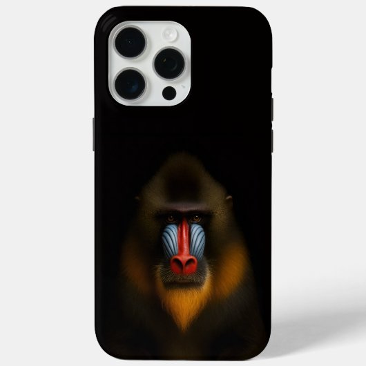 Zwart 4 Luxe iPhone 15 Pro Max, Mandrill-aap Case-Mate iPhone Case (Achterkant)