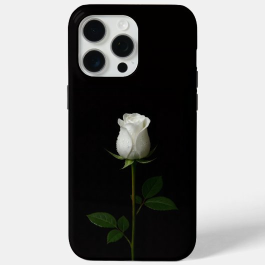 Zwart 4 Luxe iPhone 15 Pro Max, Pure Zuivere Witte Case-Mate iPhone Case (Achterkant)
