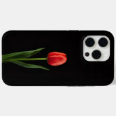 Zwart 4 Luxe iPhone 15 Pro Max, Robijnrode Tulp Case-Mate iPhone Case (Achterkant (horizontaal))