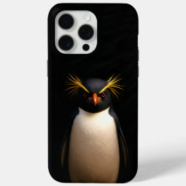 Zwart 4 Luxe iPhone 15 Pro Max, Rockhopper Penguin iPhone 15 Pro Max Hoesje