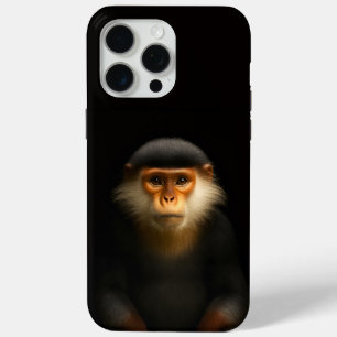 Zwart 4 Luxe iPhone 15 Pro Max, Rood Douc Langur Max Hoesje