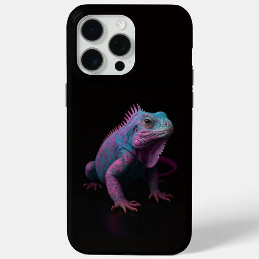 Zwart 4 Luxe iPhone 15 Pro Max, Roze Leguaan Case-Mate iPhone Case (Achterkant)