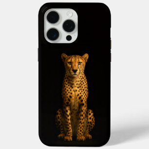 Zwart 4 Luxe iPhone 15 Pro Max, Slanke Cheetah Max Hoesje