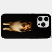 Zwart 4 Luxe iPhone 15 Pro Max, trouwe Collie Hond Case-Mate iPhone Case (Achterkant (horizontaal))