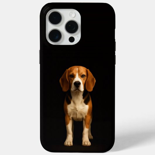 Zwart 4 Luxe iPhone 15 Pro Max, Vriendelijke Beagl Case-Mate iPhone Case (Achterkant)
