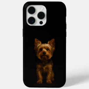 Zwart 4 Luxe iPhone 15 Pro Max, Yorkshire Terrier Max Hoesje