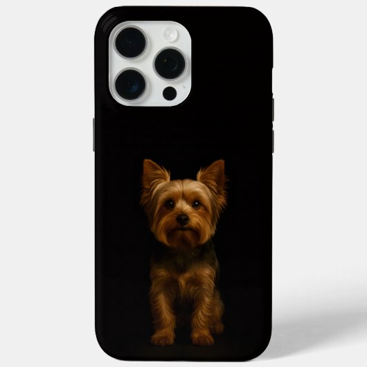 Zwart 4 Luxe iPhone 15 Pro Max, Yorkshire Terrier Case-Mate iPhone Case (Achterkant)