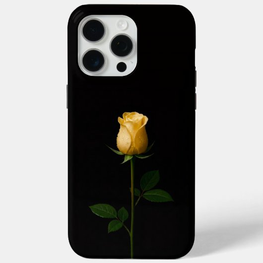 Zwart 4 Luxe iPhone 15 Pro Max, Zonovergoten Gele Case-Mate iPhone Case (Achterkant)