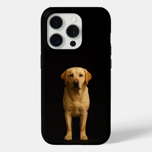 Zwart 4 Luxe iPhone 15 Pro Minimalistische Labrado Case-Mate iPhone Case (Achterkant)