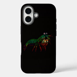 Zwart 4 Luxe iPhone 16 Mate, bidsprinkhaan Hoesje