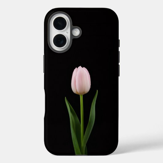 Zwart 4 Luxe iPhone 16 Mate, Blush Roze Tulp Case-Mate iPhone Case (Achterkant)