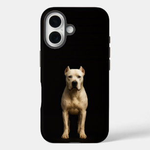 Zwart 4 Luxe iPhone 16 Mate, Bold Dogo Argentino Hoesje
