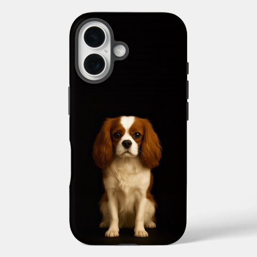 Zwart 4 Luxe iPhone 16 Mate, Cavalier Spaniel Case-Mate iPhone Case (Achterkant)