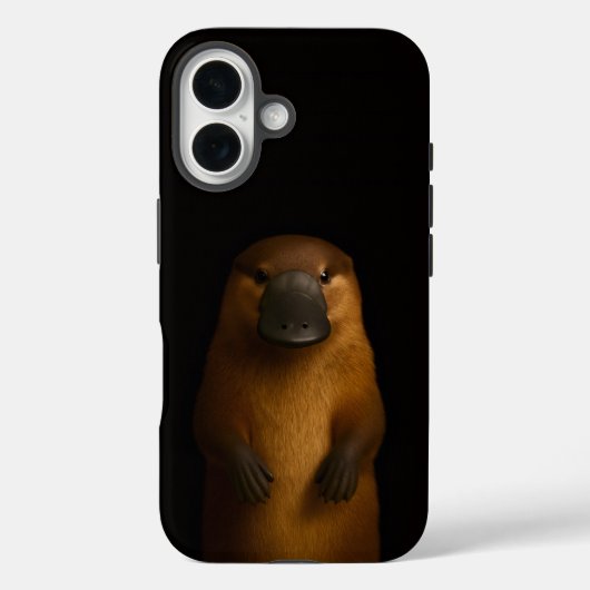 Zwart 4 Luxe iPhone 16 Mate, Elegante Vogelbekdier Case-Mate iPhone Case (Achterkant)