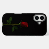Zwart 4 Luxe iPhone 16 Mate, Fluwelen Rode Roos Case-Mate iPhone Case (Achterkant (horizontaal))