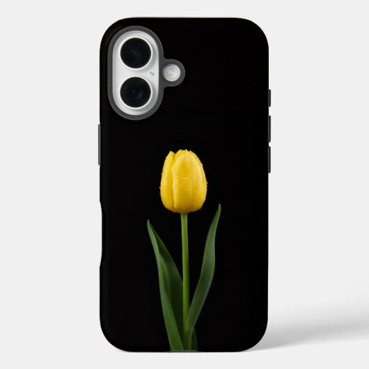 Zwart 4 Luxe iPhone 16 Mate, Gouden Tulp Case-Mate iPhone Case (Achterkant)