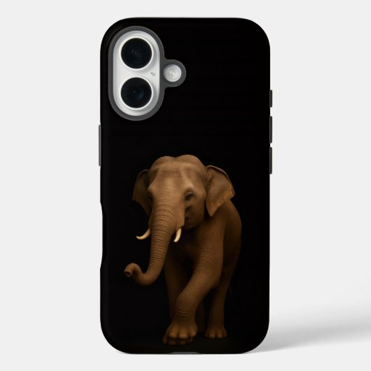 Zwart 4 Luxe iPhone 16 Mate, Indische Olifant Case-Mate iPhone Case (Achterkant)
