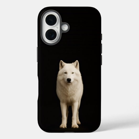 Zwart 4 Luxe iPhone 16 Mate, Ivoor Arctische Wolf Case-Mate iPhone Case (Achterkant)