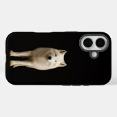 Zwart 4 Luxe iPhone 16 Mate, Ivoor Arctische Wolf Case-Mate iPhone Case (Achterkant (horizontaal))
