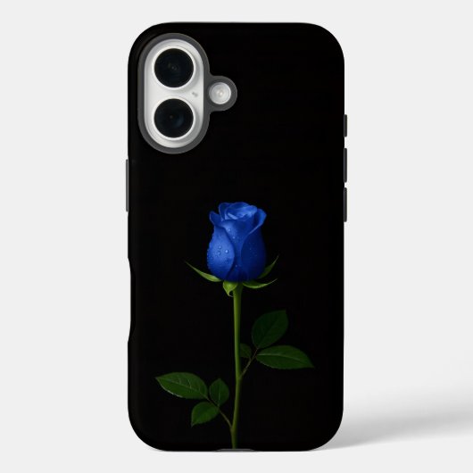 Zwart 4 Luxe iPhone 16 Mate, Midnight Blue Rose Case-Mate iPhone Case (Achterkant)
