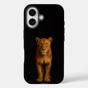 Zwart 4 Luxe iPhone 16 Mate, Noble Lioness Hoesje