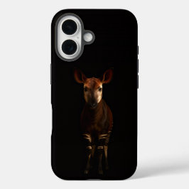 Zwart 4 Luxe iPhone 16 Mate, Okapi in het bos Hoesje