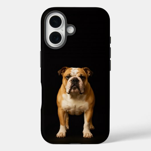 Zwart 4 Luxe iPhone 16 Mate, Stamina Bulldog Case-Mate iPhone Case (Achterkant)