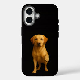Zwart 4 Luxe iPhone 16 Mate, Tendre Labrador Hoesje