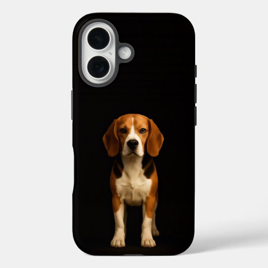 Zwart 4 Luxe iPhone 16 Mate, Vriendelijke Beagle Case-Mate iPhone Case (Achterkant)