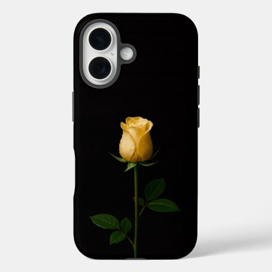 Zwart 4 Luxe iPhone 16 Mate, Zonovergoten Gele Roo Case-Mate iPhone Case (Achterkant)