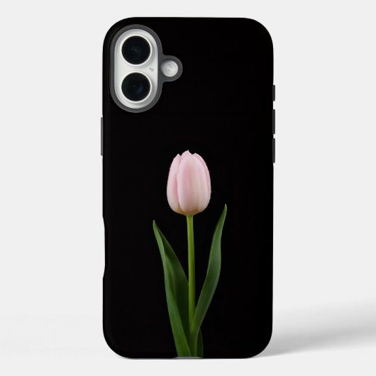 Zwart 4 Luxe iPhone 16 Plus, Blush Roze Tulp Case-Mate iPhone Case (Achterkant)